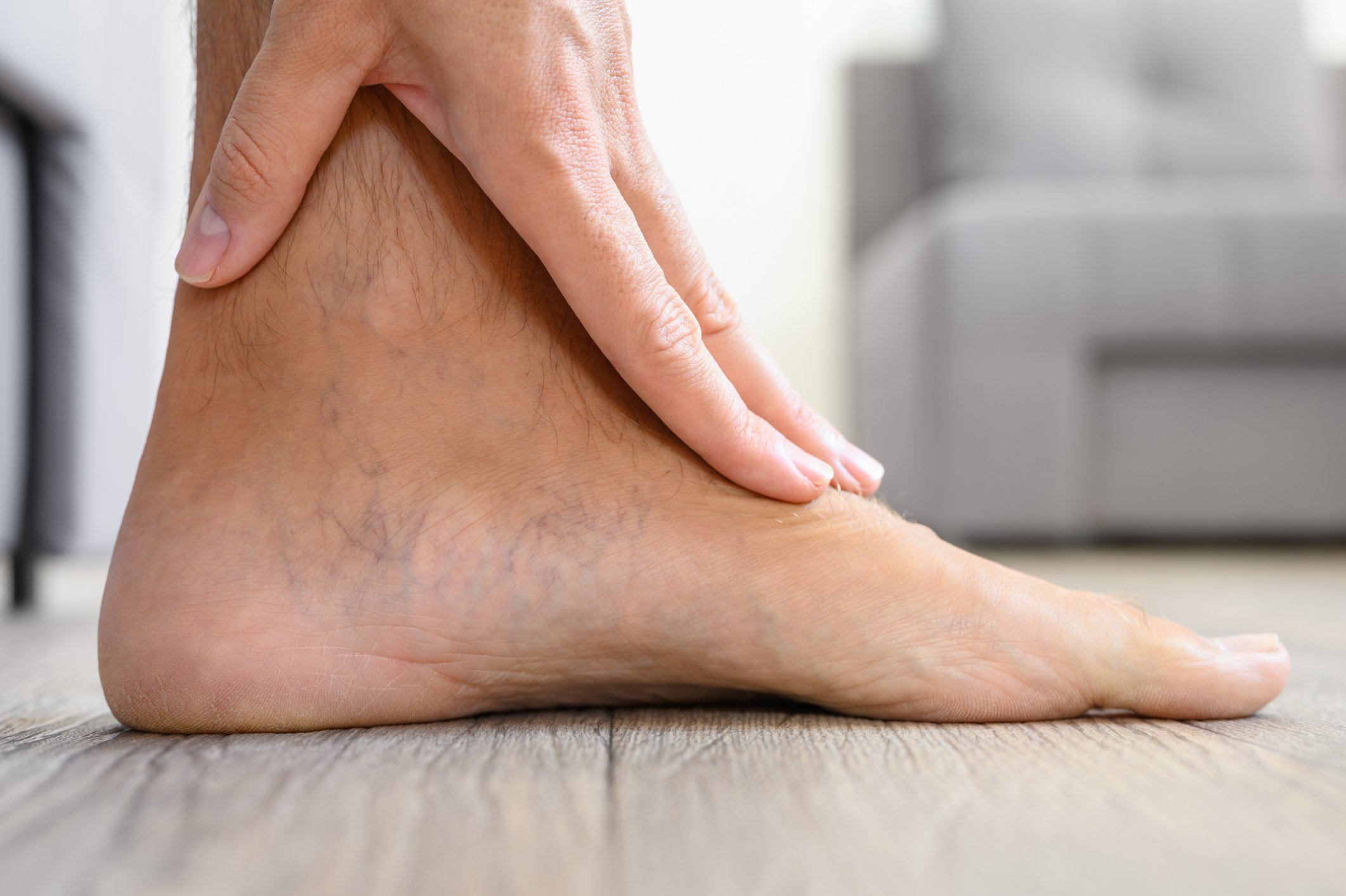 Visible veins can appear in your feet and lower body.