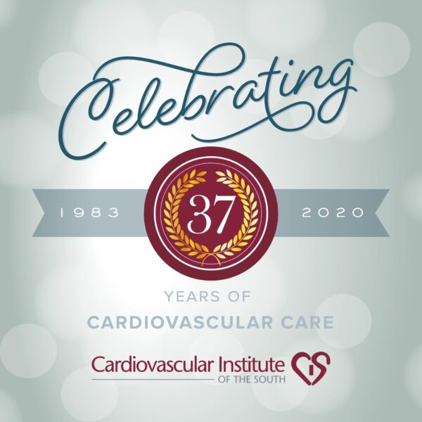 Celebrating 37 years of cardiovascular care – honoring the legacy of heart health from 1983 to 2020 at the Cardiovascular Institute of the South.