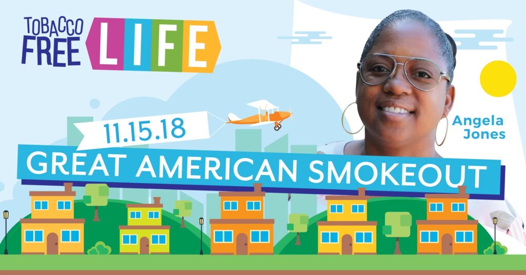 Angela Jones, a cardiologist at the Cardiovascular Institute of the South, supports the Great American Smokeout on 11.15.18, advocating for a tobacco-free life and healthier communities.